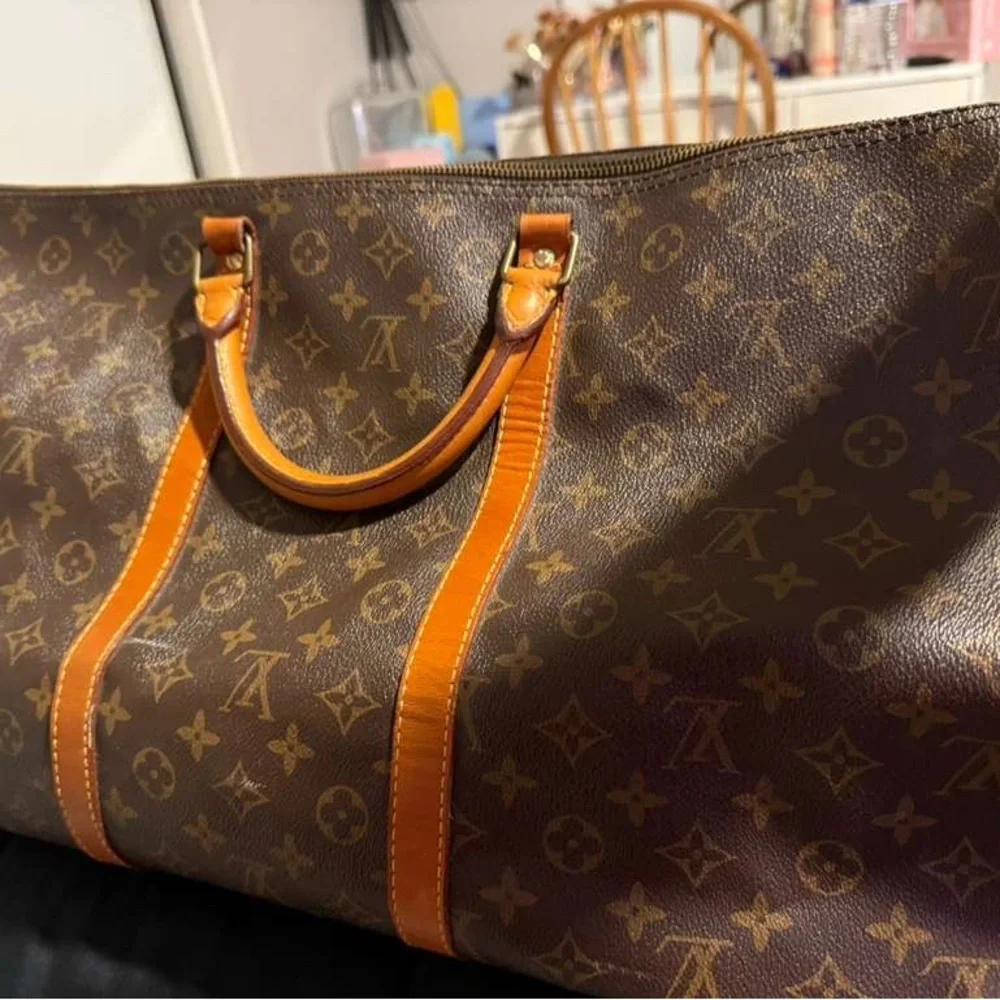 Louis Vuitton Brown and Tan Monogram Duffel Bag - Picture 4 of 11